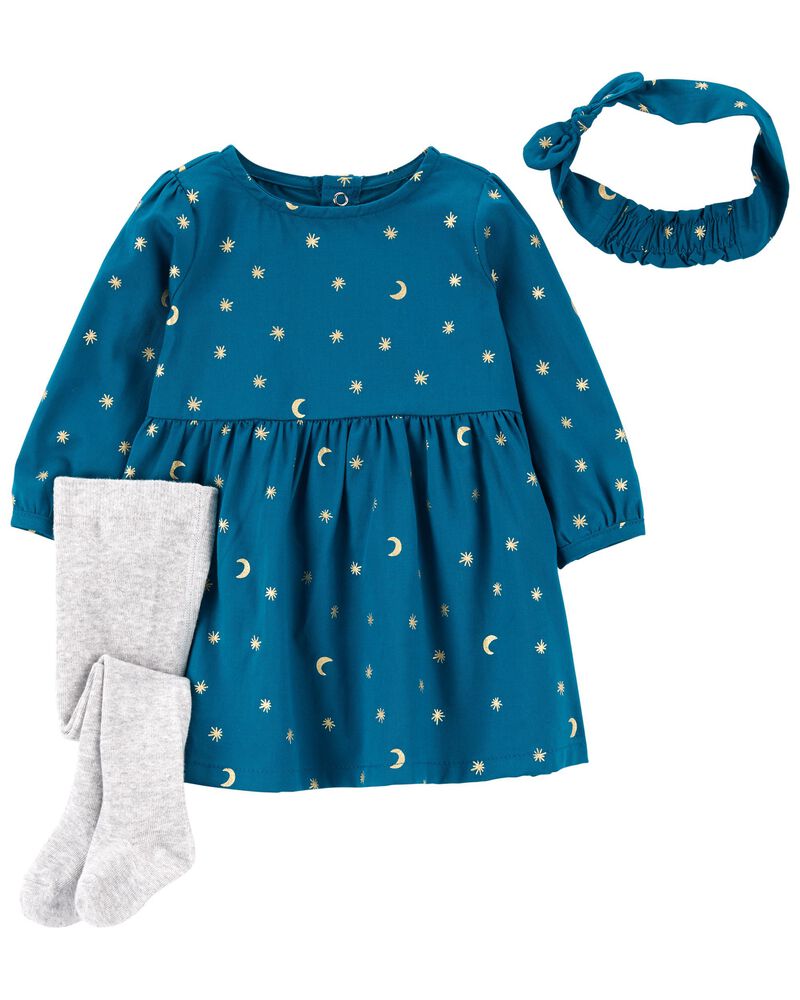 VESTIDO ESTRELLADO ML CON DIADEMA