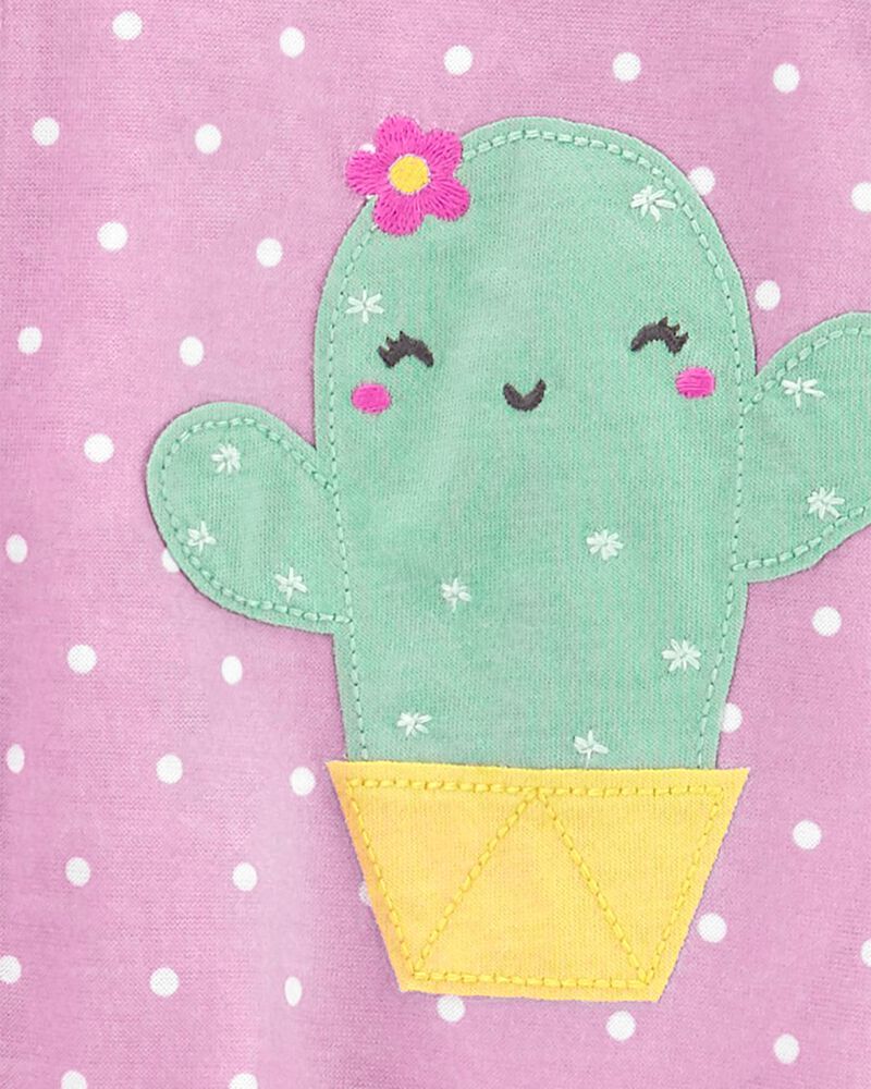 ENTERIZO MORADO CON DISEÑO DE CACTUS