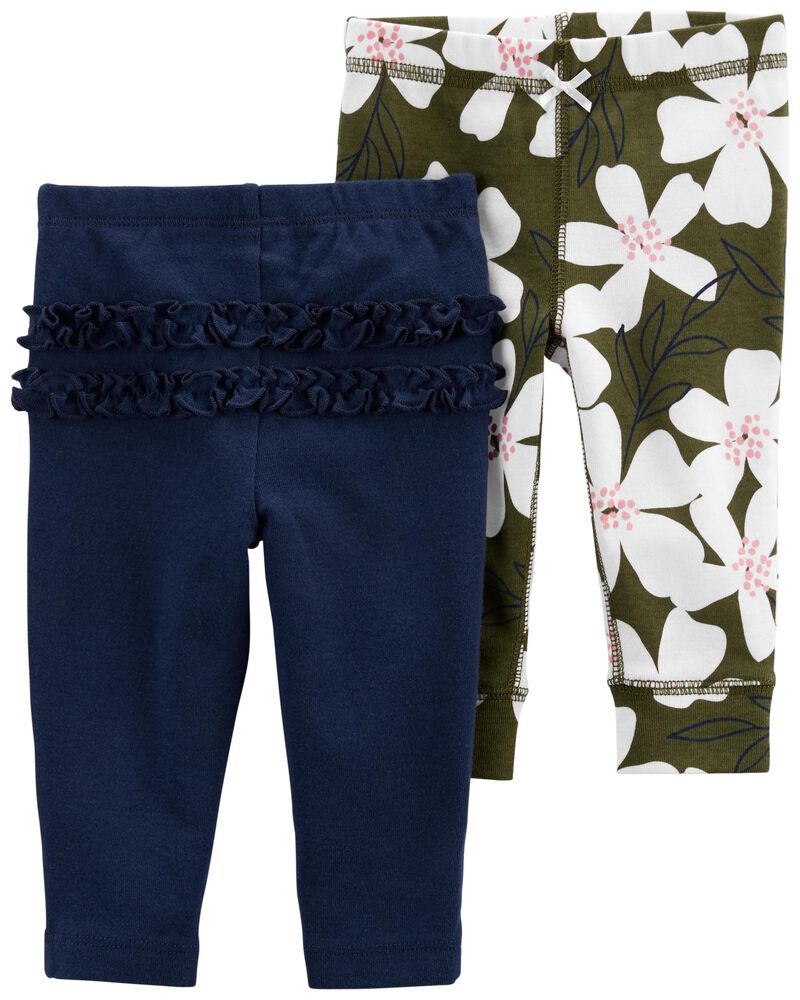 PACK DE PANTALONCITOS –  FLORAL Y AZUL