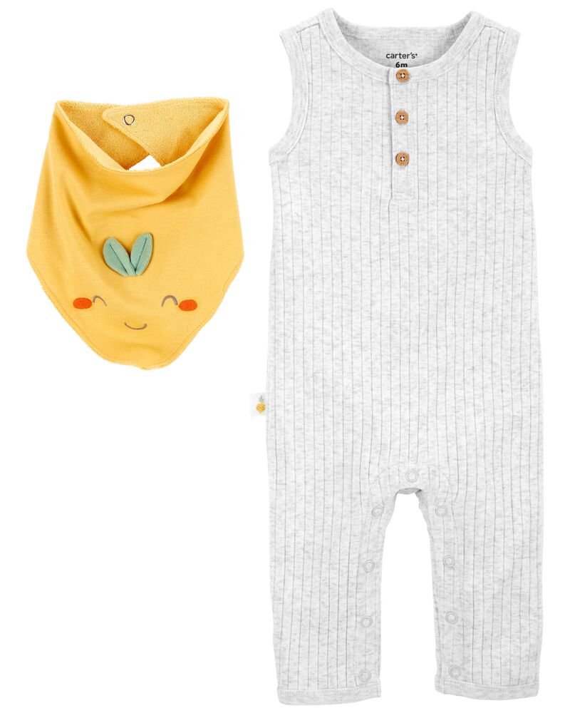 ENTERIZO CON BABERO AMARILLO