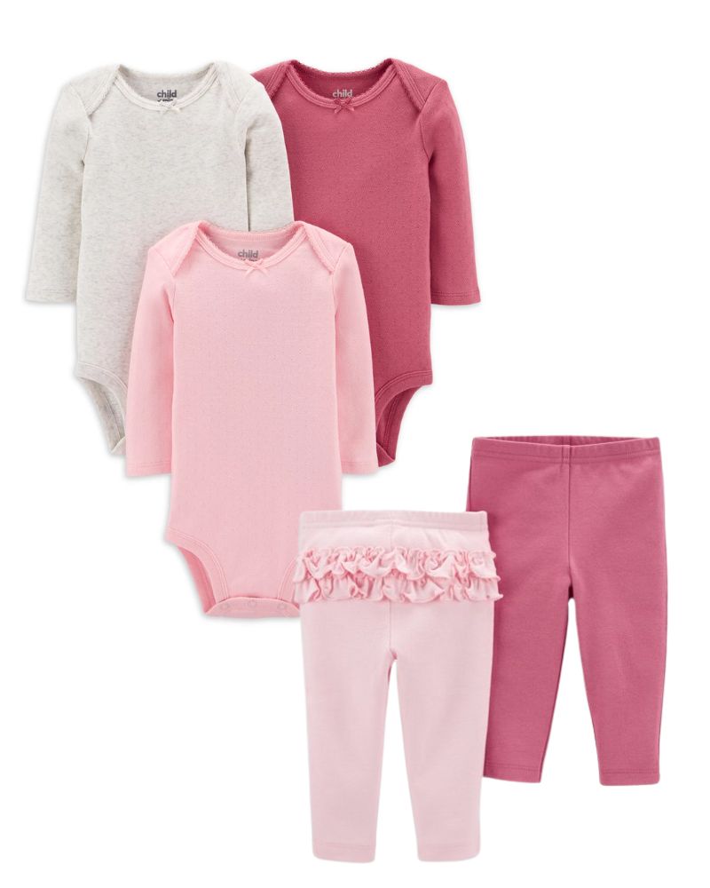 PACK DE BODYS ML CON PANTALONCITOS