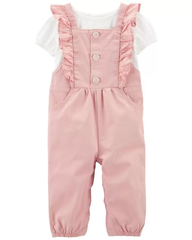 CONJUNTO X2 – OVEROL ROSA