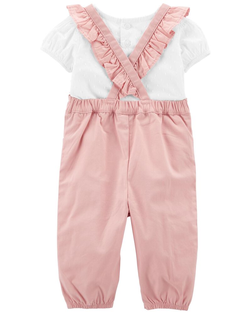 CONJUNTO X2 – OVEROL ROSA