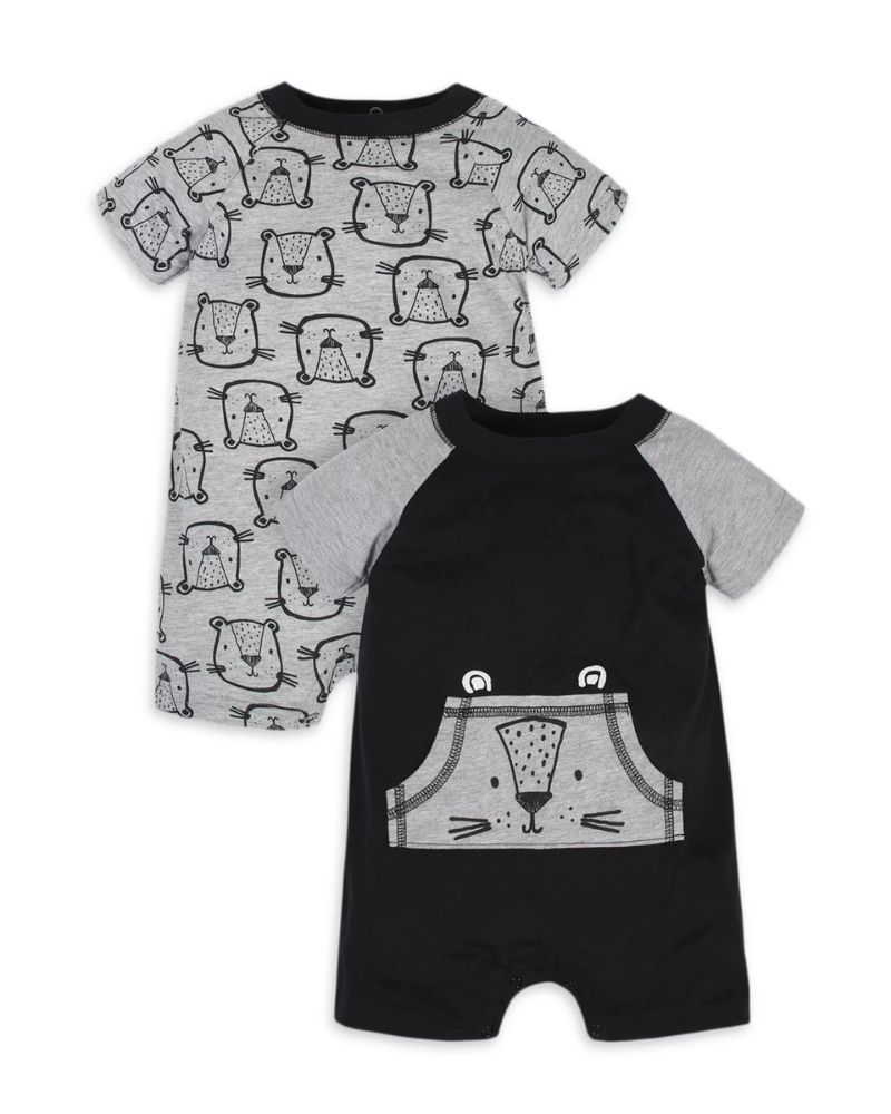 PACK X2 – ROMPERS GRIS TIGRE