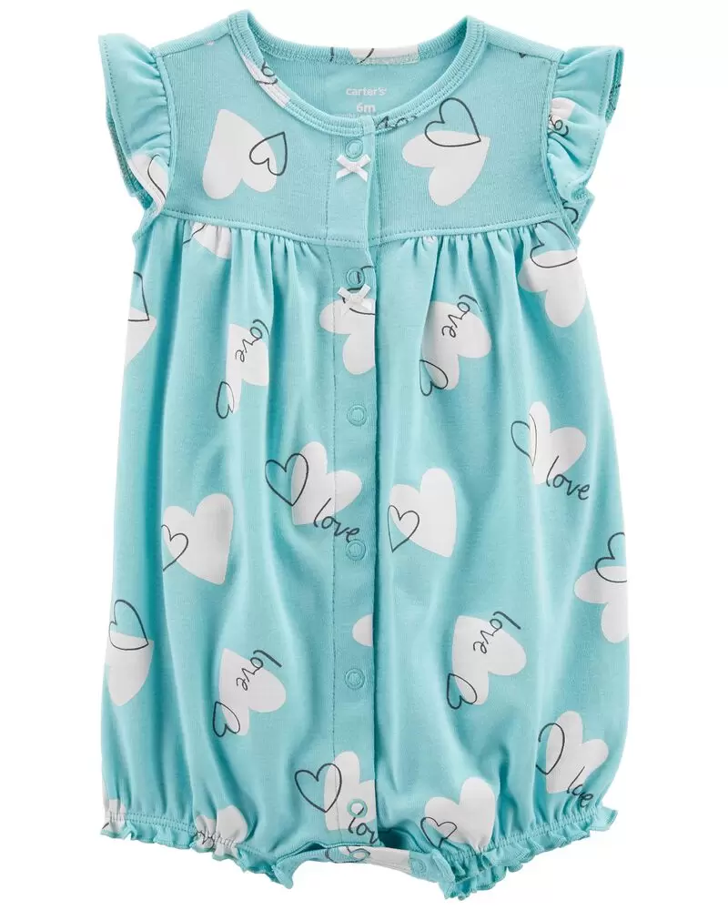 ROMPER CELESTE CORAZONES