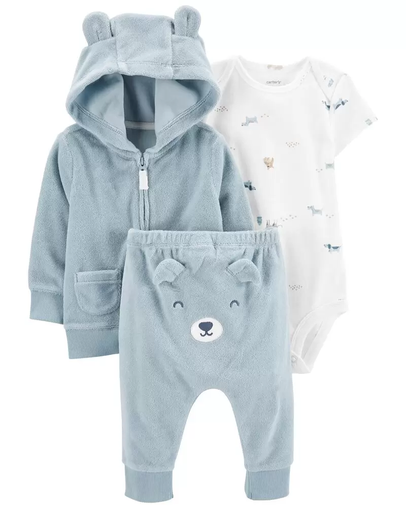 CONJUNTO X3 OSITO AZUL