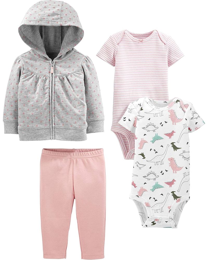 CONJUNTO X4 PIEZAS CON CASACA PLOMA