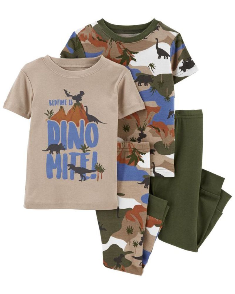PIJAMA X4 PIEZAS CAMUFLAJE – DINOSAURIO