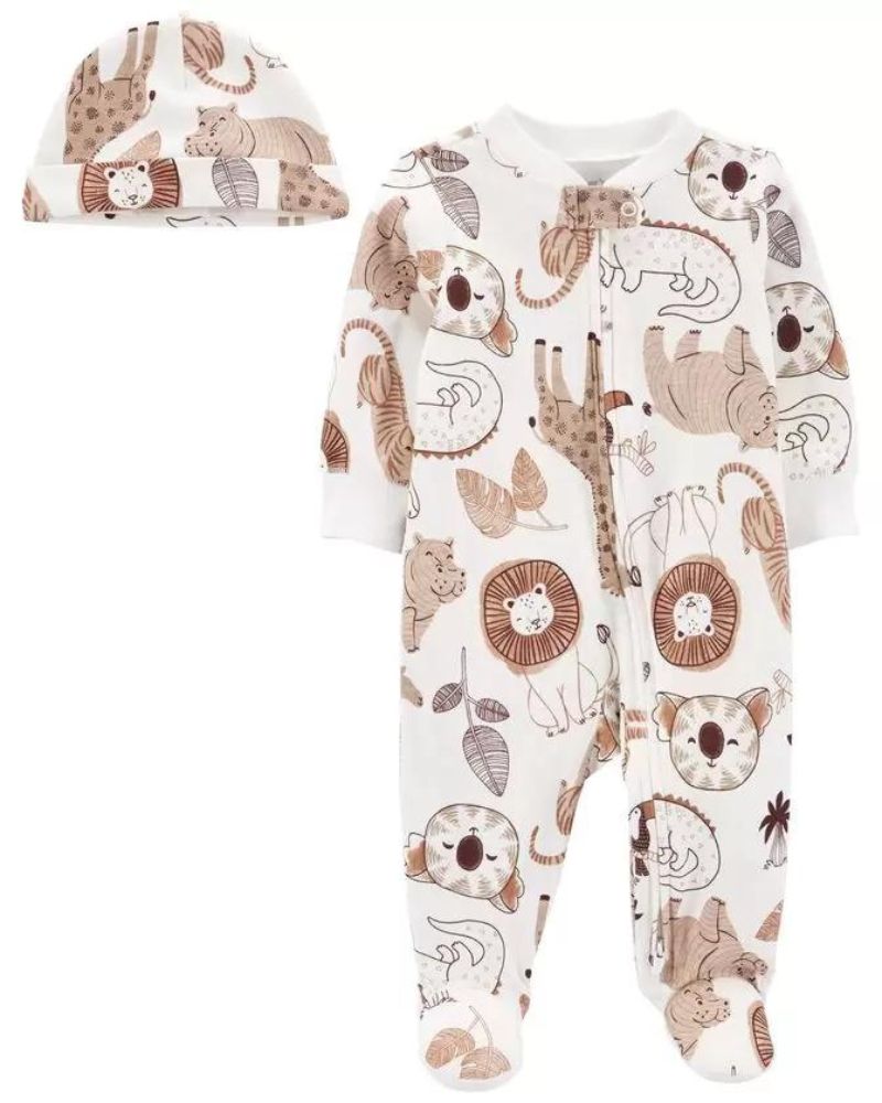 CONJUNTO X2 – PIJAMA + GORRITA ZOO