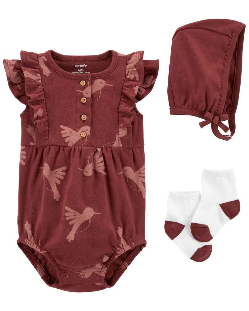 CONJUNTO X3 MARRON : COLIBRI