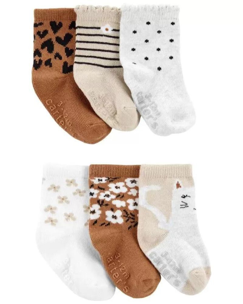 PACK X6 PARES – FLORAL ANIMAL PRINT