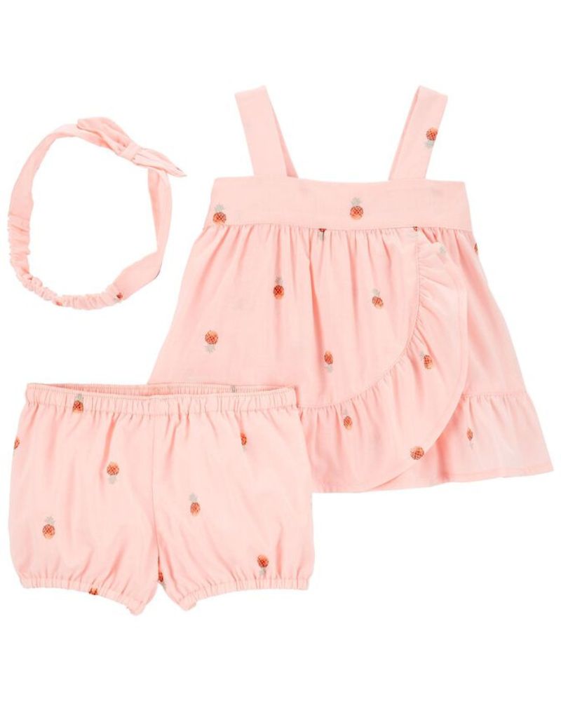 CONJUNTO X3 PIEZAS – ROSA PIÑITAS